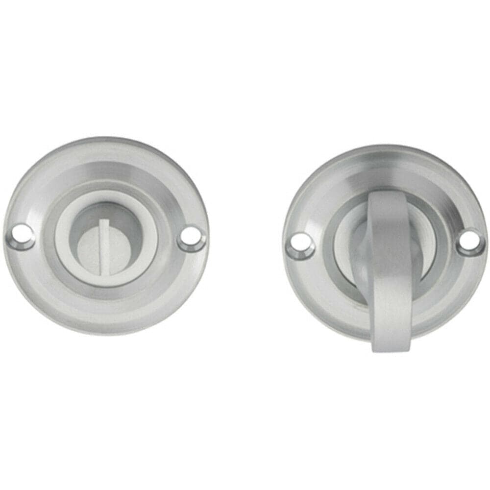 Loops Small Bathroom Thumbturn Lock & Release Handle 67mm Spindle Satin Chrome