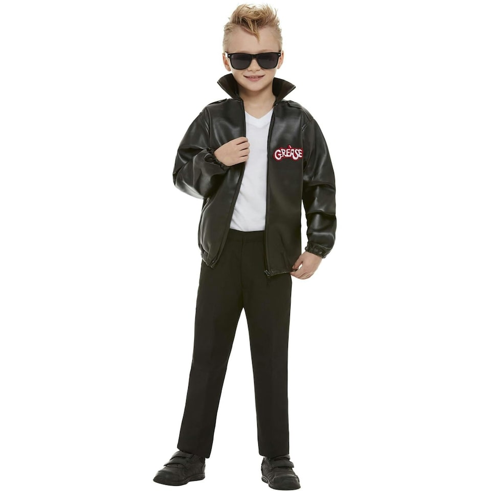 image 1 of Grease Boys T-Birds Costume Jacket - Black - 10-12 Years