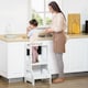 image 9 of HOMCOM 2 in 1 Kids Kitchen Step Stool Helper with Safety Rail | White