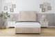image 2 of Sloomy Harrington Sand Naples Divan Bed Base 2 Drawers Left Side With 26 Inch Strutted Headboard & 12 Inch Matching Footboard | Cream | Sand | Small Double | 1
