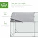 image 8 of PawHut Walk-In Chicken Run Galvanised Chicken Coop w/ Cover 5.7 x 2.8 x 2m