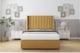 image 2 of Sloomy Falcon Mustard Plush Divan Bed Base 2 Drawers Foot-End With 54 Inch Wingback Headboard | Gold | Mustard | Super King | 1