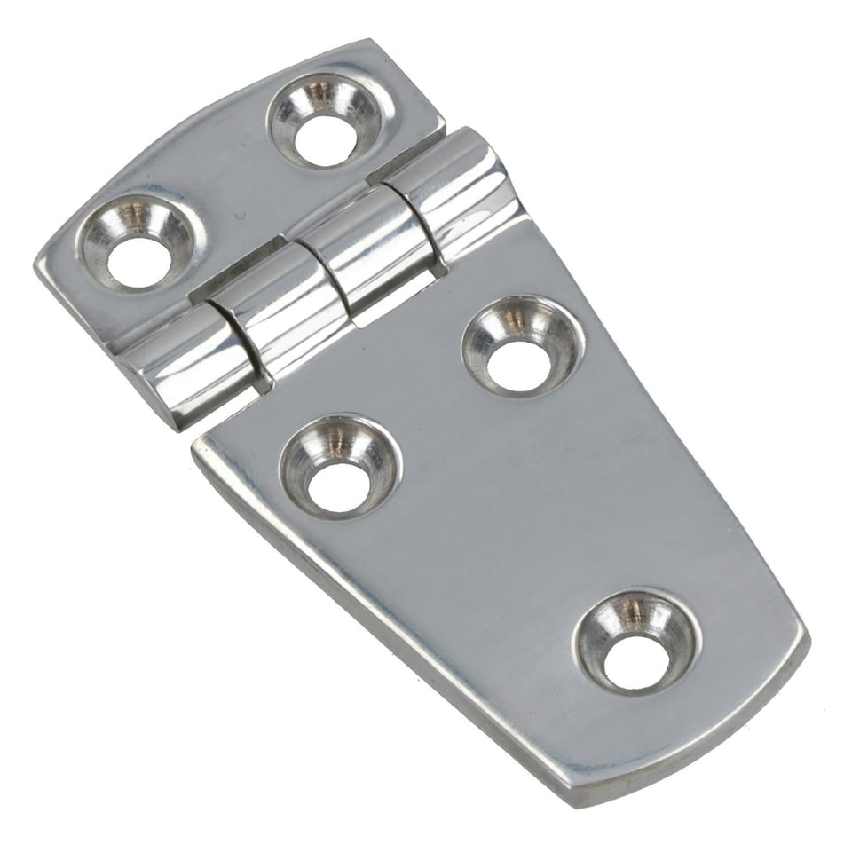 image 1 of Polished Door Hinge 4 Pack Stainless Steel 76mm x 38mm 316 Marine Cabin Hatch Silver