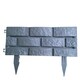 image 4 of 6 x 17cm 4 Piece Grey Brick Effect Garden Edging Boarder