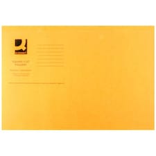 Pack of 100 Lightweight 180gsm Foolscap Orange Square Cut Folders