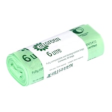 All-Green 6 Litre Compostable Food Waste Bin Liners - 1 Roll