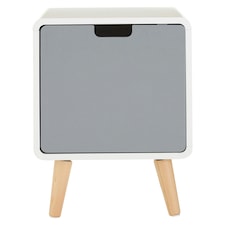 Interiors by Premier 1 Door Cabinet, Versatile Bedside Cabinet, White Finish Bedroom Cabinet, Sleek and Modern Slim Cabinet