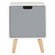 image 1 of Interiors by Premier 1 Door Cabinet, Versatile Bedside Cabinet, White Finish Bedroom Cabinet, Sleek and Modern Slim Cabinet