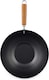 image 5 of Ken Hom Carbon Steel Wok, 31cm, Classic, Non-Induction/Wooden Handle/Flat Base Pan, Includes 1 x Chinese Wok Pan | Black