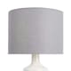 image 4 of Set of 2 Ripple - Off White Ribbed Ceramic Table Lamps with Grey Fabric Shades White | Grey