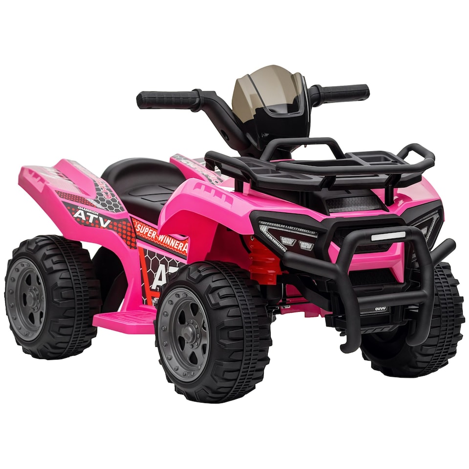 image 1 of HOMCOM 6V Kids Electric Ride on Car Toddler Quad Bike ATV for 18-36 month Pink
