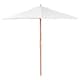 image 1 of Samuel Alexander 2.7m Outdoor Wooden Garden Parasol Sun Shade with Carry Bag in Cream