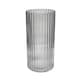 image 1 of Daphne Ribbed Vase - Glass - L15 x W15 x H23 cm - Clear Clear