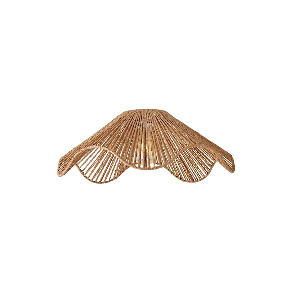 image 1 of ValueLights Farai Natural Woven Rope Wave Ceiling Shade | Brown