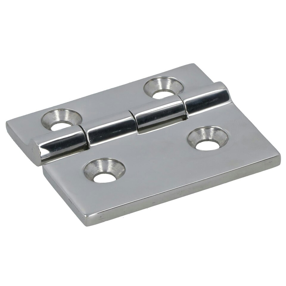 image 1 of Polished Door Hinge 10 Pack Stainless Steel 61mm x 51mm 316 Marine Cabin Hatch Silver