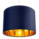 image 6 of Contemporary Blue Cotton 10 Table/Pendant Lamp Shade with Shiny Copper Inner | Blue