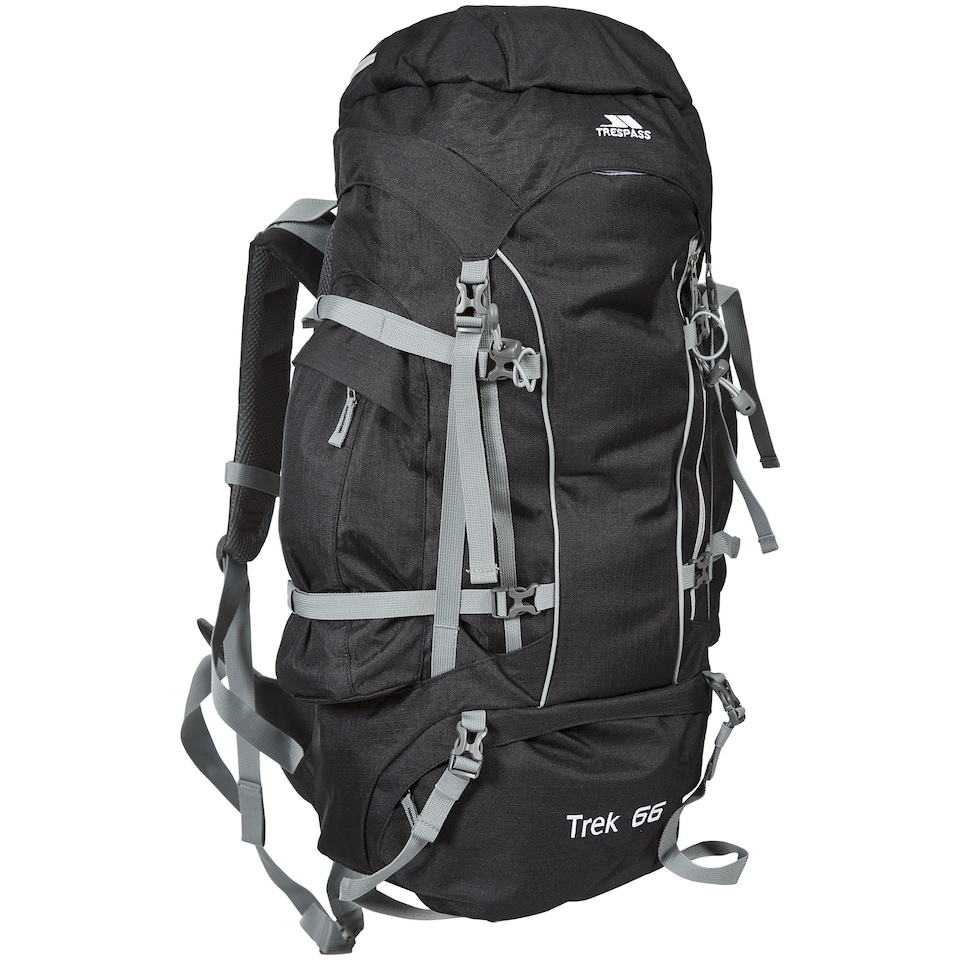 image 1 of Trespass Trek 66 Backpack/Rucksack (66 Litres) | Grey | Ash | 1