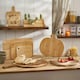 image 3 of OHS Hello Autumn Fall Halloween Pumpkin Decor Bamboo Thick Wooden Cutting Board Serving Platter Tray Brown | Natural