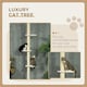 image 2 of PawHut 220-260cm Kitten Tower, Multi-Layer Floor to Ceiling Cat Tree, Yellow