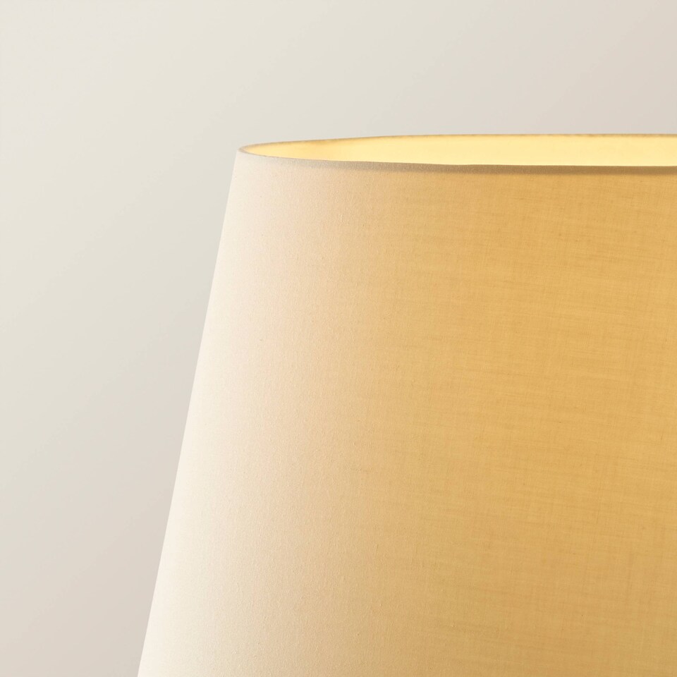 image 1 of ValueLights Clipper Brown Floor Lamp With Beige Shade