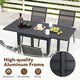 image 8 of COSTWAY Patio Dining Table 80-160cm 4-6 Person Grey