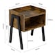 image 3 of Yaheetech 2pcs Industrial End Tables with Storage Compartments