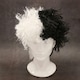 image 5 of Evil Dog Lady Black and White Wig - Messy Wig Black | One Size