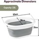 image 3 of Marco Paul Grey Plastic Collapsible Laundry Basket Large 22l Portable Storage Grey