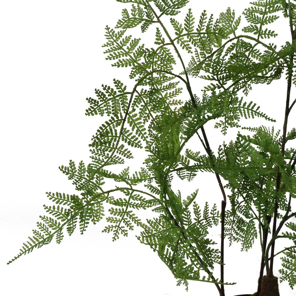 image 1 of 150cm Artificial Natural Extra Large Fern Foliage Plant with Gold Metal Planter
