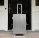 image 3 of OHS Metallic Effect Suitcase Set of 3 Hard Shell ABS Luggage | Silver