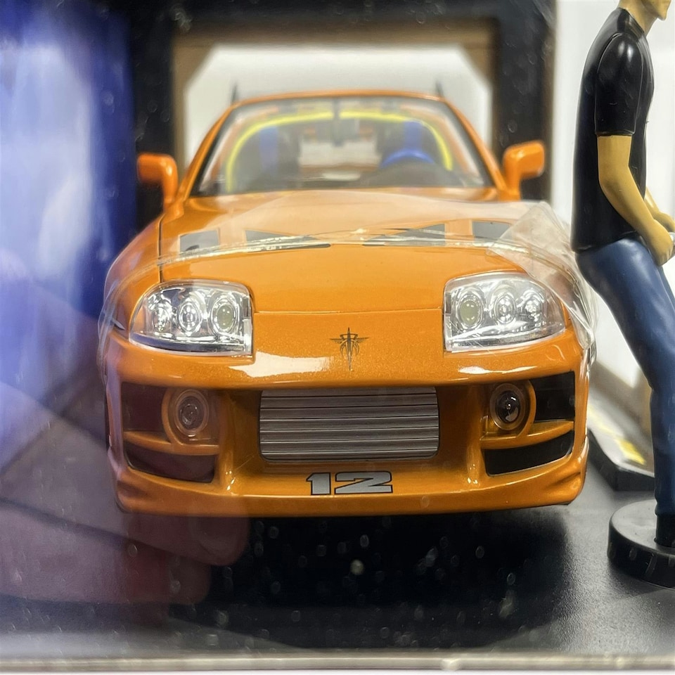 image 1 of Fast and Furious 1995 Toyota Supra Lights Up Brian Figure 1:18 Jada 31139