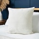 image 1 of BHS Luxury Ribbon Velvet Cushion, Cream