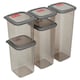 image 1 of 5Pc Airtight Stackable Food Storage Container Kitchen Set BPA Free Cupboard Pack