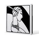 image 1 of Art Deco Woman (Canvas Print) 90 x 90 x 4cm