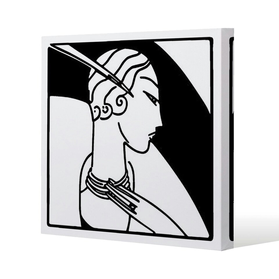 image 1 of Art Deco Woman (Canvas Print) 90 x 90 x 4cm