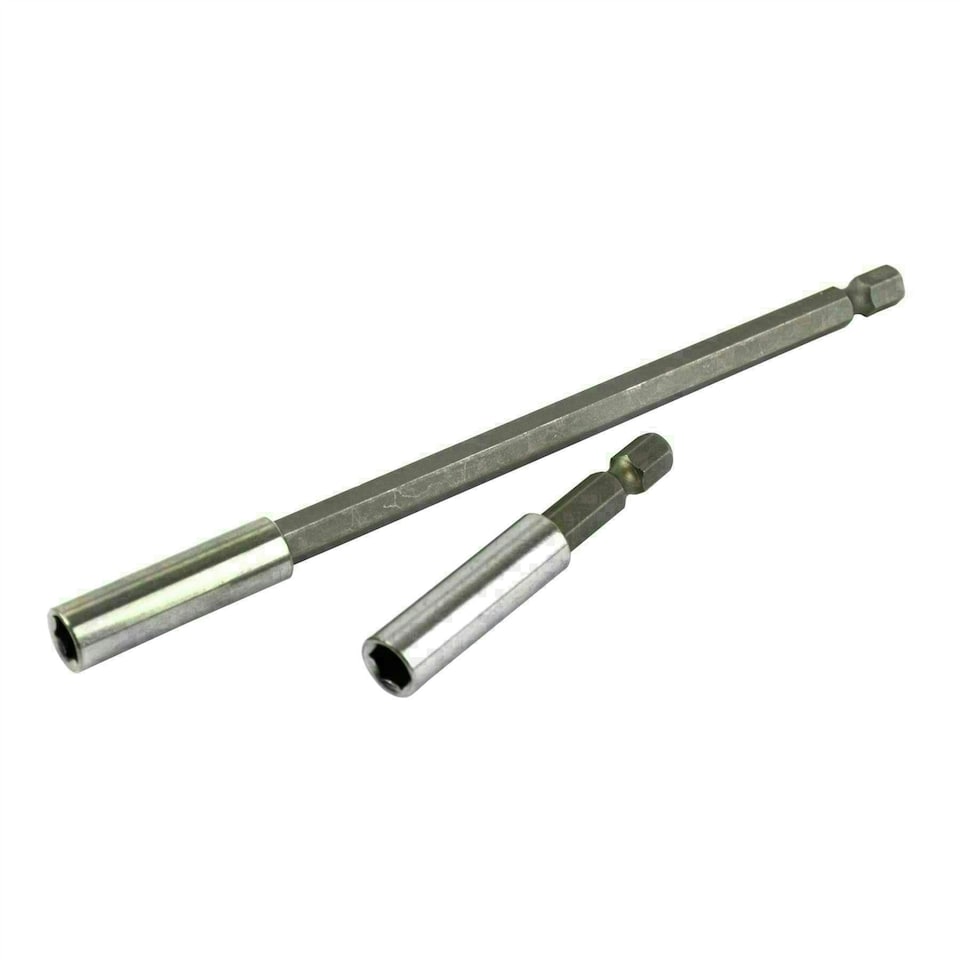 image 1 of 2pc magnetic bit screwdriver hex adaptor power bit extension 60mm - 150mm TE627