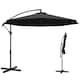 image 1 of Outsunny 3(m) Banana Parasol Cantilever Umbrella Garden | Black | Black | 3 m diameter