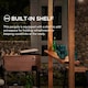 image 5 of Sunjoy 4m x 2.6m Steel Pergola-Wood Colored Frame