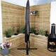 image 4 of 3m Waterproof Cover for Hanging Banana Cantilever Garden Parasol in Black Black
