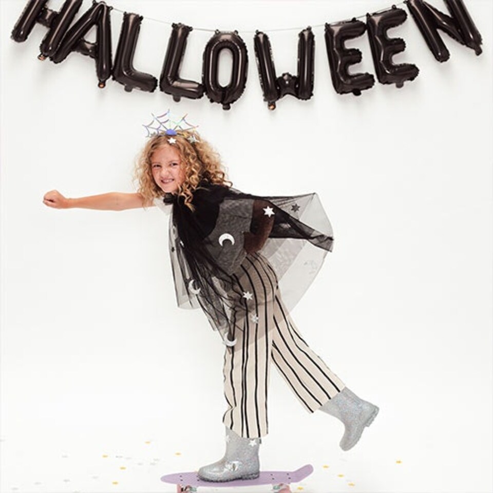 image 1 of Iridescent Spider Web Halloween Fancy Dress Headband