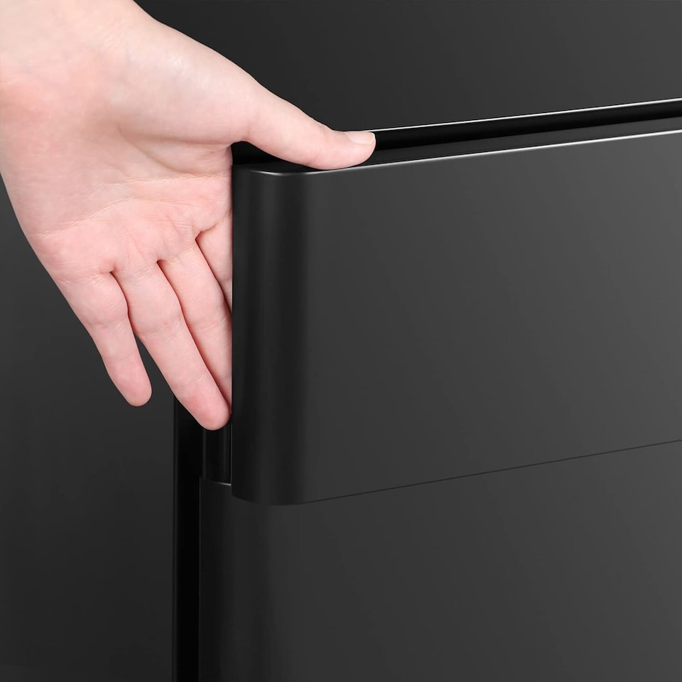 image 1 of Lockable Mobile File Cabinet with Wheels, Pre-Assembled Office Storage for Hanging Documents, Black