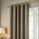 image 4 of Paoletti Corinthian Velvet Room Darkening Taupe Eyelet Curtains (W)168cm x 183 cm | Multi