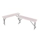 image 1 of 2x 3ft Folding Heavy Duty Outdoor 2 Person Trestle Bench Chair | White