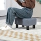 image 6 of HOMCOM Ottoman Footrest Seat Chair Footstool Microfiber Cloth Home Office Grey