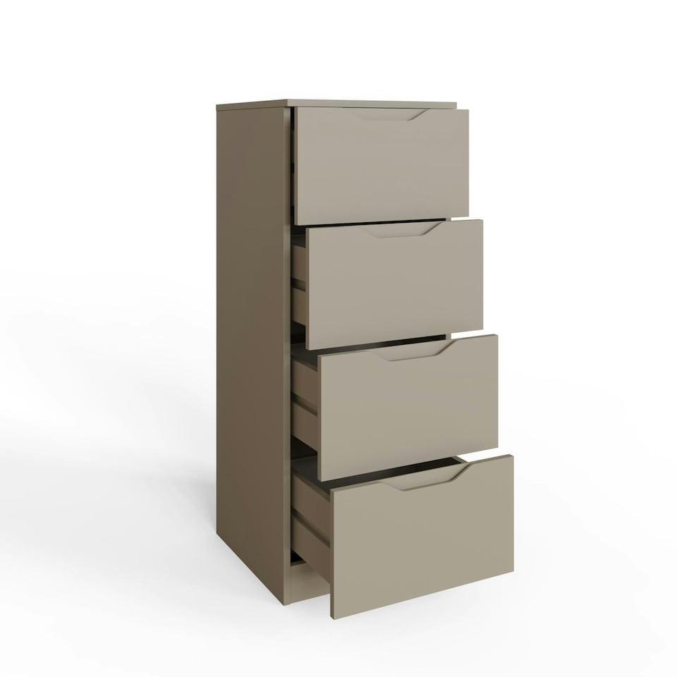 image 1 of Luno 4 Drawer Tallboy Chest Of Drawers - Putty