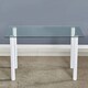 image 4 of Modern Dining Table Set With 4 White Faux Leather Chairs Dining Room Furniture | White | One Size | 5