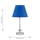 image 4 of Chrome Jewelled Table Lamp with Royal Blue Shade Chrome | Blue