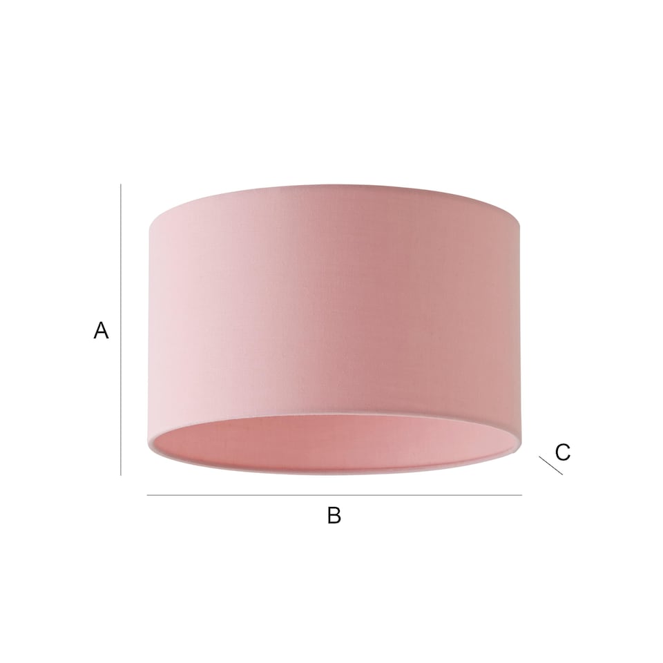 image 1 of ValueLights Reni Small Pink Fabric Pendant Shade | Pink
