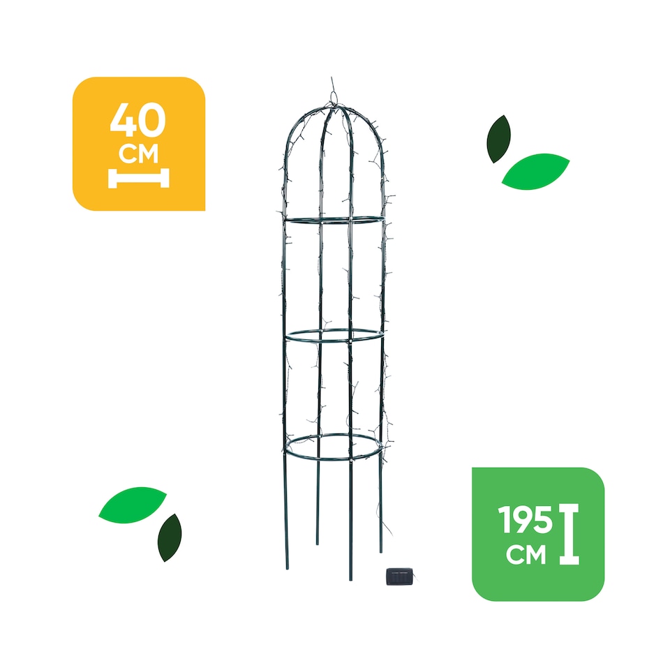 image 1 of Gardenwize 100 LEDs Solar Light up Trellis