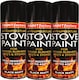 image 2 of 3 x 400ML Matt Black Ultra High Temperature Heat Resistant Spray Can